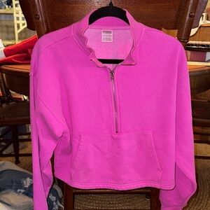 PINK! Pink Half-Zip Sweatshirt